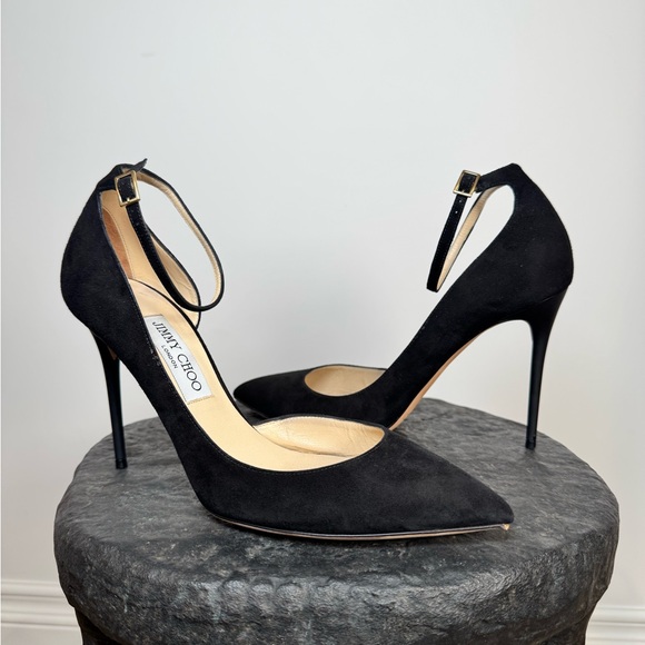 Jimmy Choo Lancer 100 Black Suede D’Orsey Pumps EU 39.5 / US 9 - Picture 11 of 11